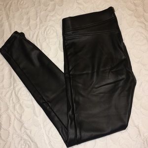 Faux leather leggings - fleece lined